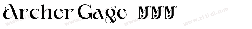 Archer Gage字体转换
